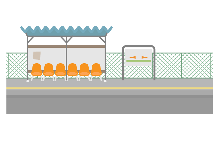 駅看板イラスト