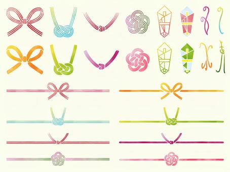 A4印刷 無料 可愛い のし紙 可愛いマーガレットの花を散りばめたカジュアルなのし紙 蝶結びくるりえ