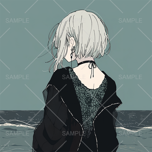 後ろ姿アイコン女の子TikTok