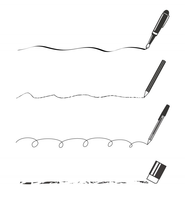 おしゃれでかわいい、シンプルな線、アンダーライン素材。黒。263959040- イメージマート