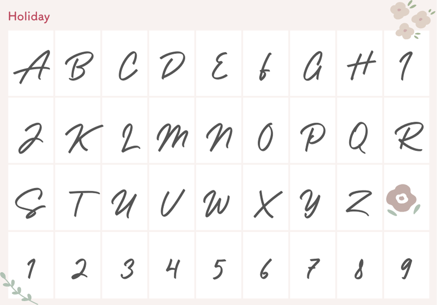 刺繍フォントMARKING KOTAKE