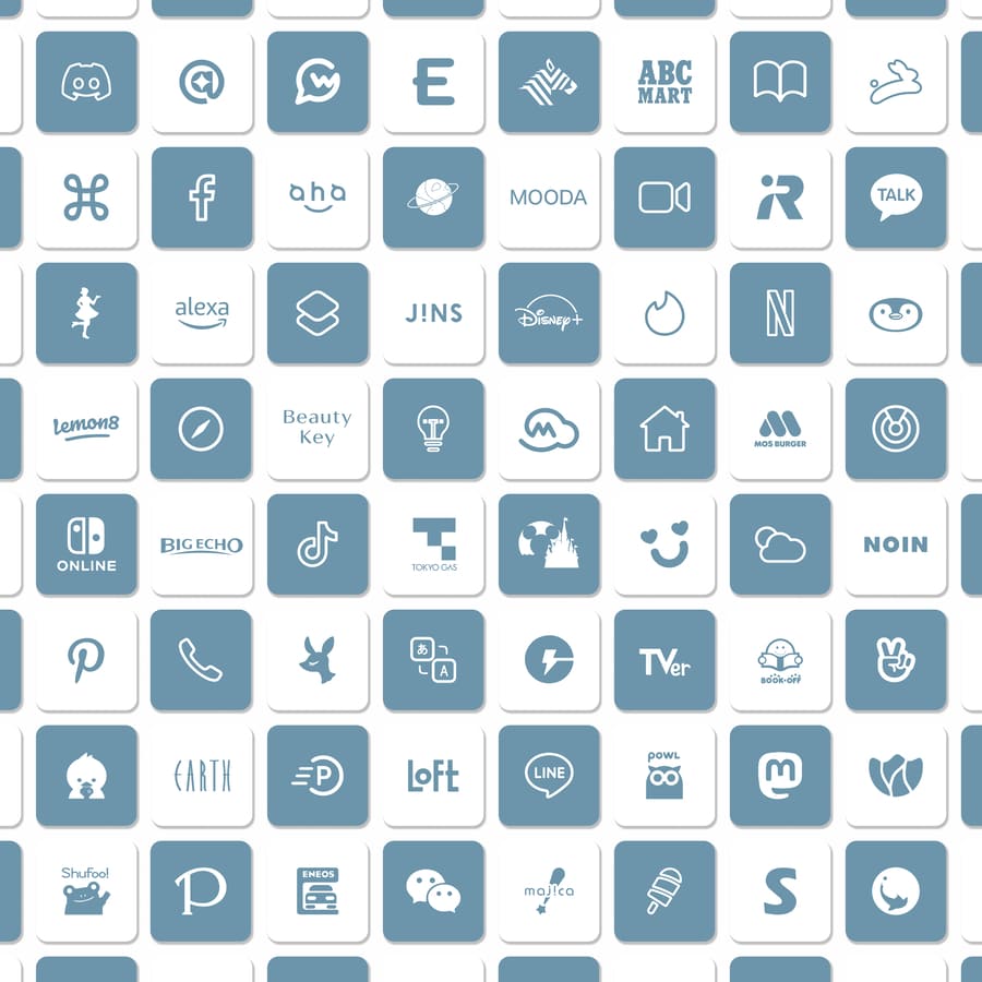 アプリアイコン素材 青TikTok