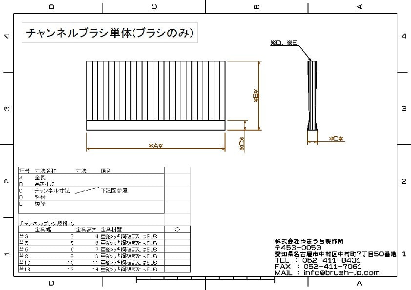 チャンネルブラシ - 製品情報工業用ブラシとバリ取り・研磨機製造の髙島産業株式会社