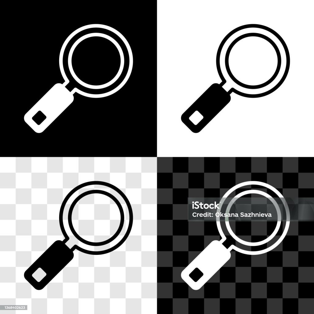 白い背景に虫眼鏡でバーコード製品検索黒いアイコンPremiumベクトル素材