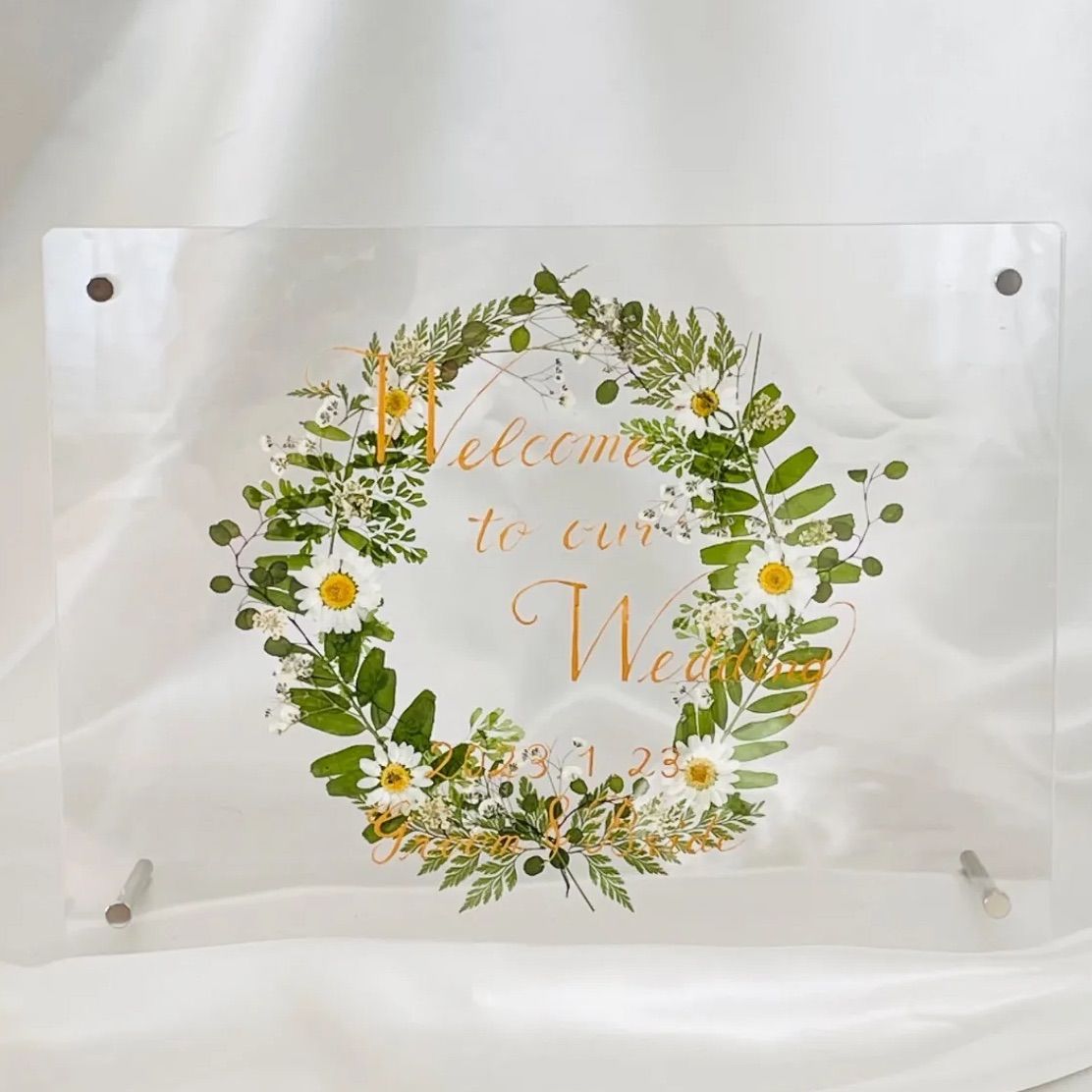 アクリルウェルカムボード A3 結婚式 披露宴 ウェディング ウェルカムスペース 小物 装飾 飾り 写真