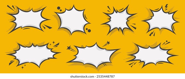 楕円形の横長吹き出しのイラスト - ONWAイラスト