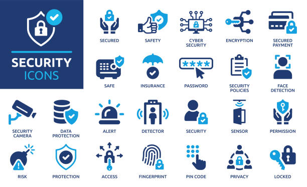 鍵イラスト：セキュリティアイコン：PC情報無料イラスト素材 ボンボンイラスト