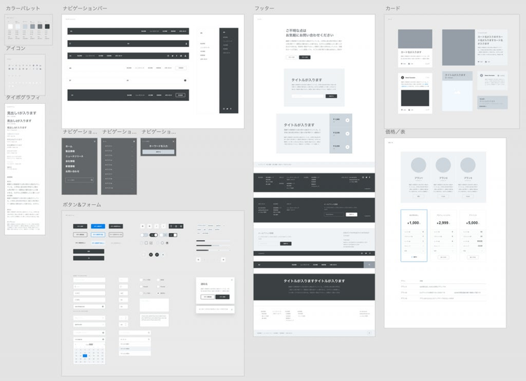 無料のWebサイトワイヤーフレームサンプル丨EdrawMax