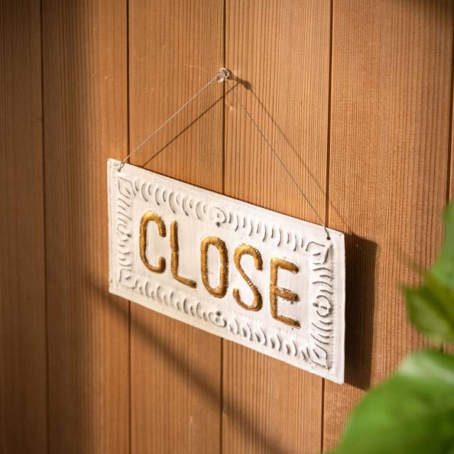店舗看板 おしゃれ オープン クローズ 置き看板 自立 アイアン アンティーク調 新品