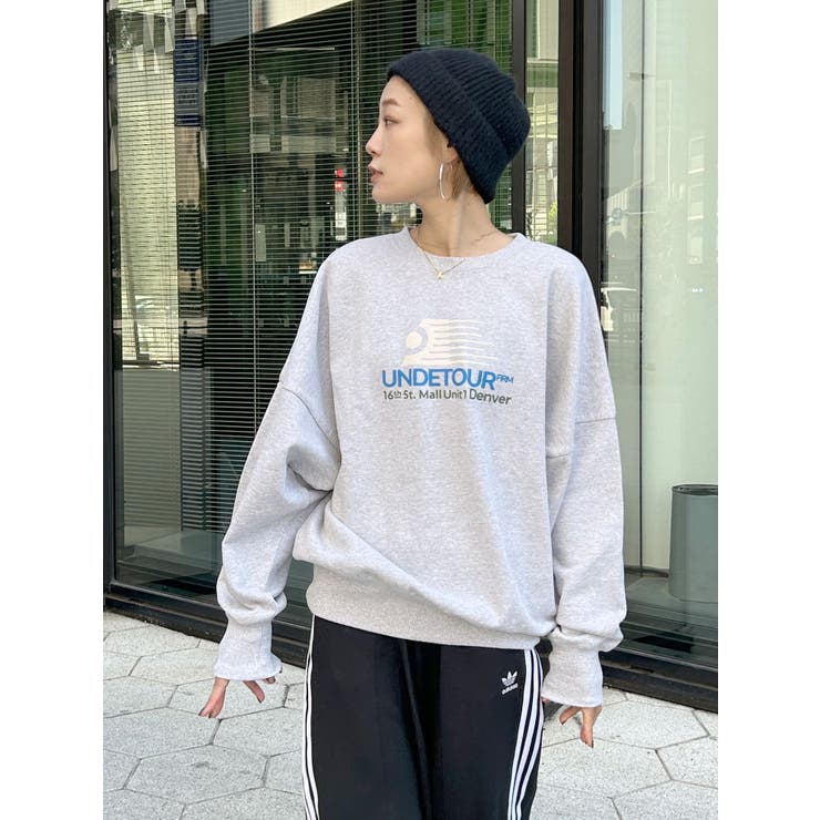 アングリッド UngridWEB限定 刺繍ロゴルーズスウェットチャコールグレー-ファッション通販 FASHION WALKER