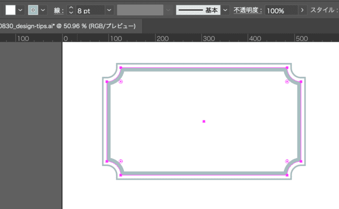 Illustrator 円形レース・フレームの簡単な描き方 アピアランス