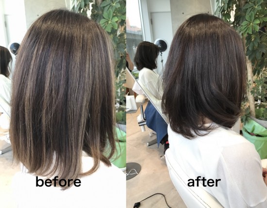 白髪を目立たないようにハイライトを入れグレーアッシュに o^^o- It's My Life ～Be Happy