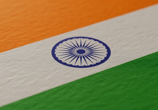 インド国旗 円形 イラストのフリー素材イラストイメージ