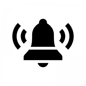 ベル無料のAi・PNG白黒シルエットイラスト