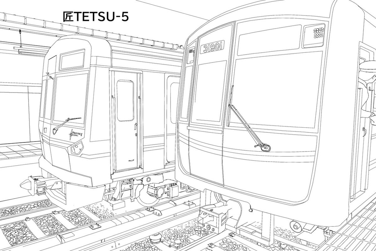 電車ぬりえ 6 – AI-HAL ART