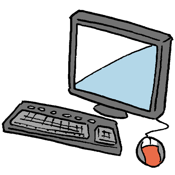 デスクトップパソコン：イラスト無料