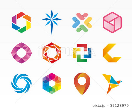 カラフルな棒が絡まったようなロゴの無料ロゴテンプレート 2843 - デザインAC