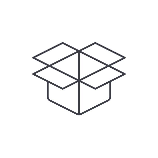 物流配送包装記号・運搬業梱包アイコン。飛行機船や車梱包商品配送の梱包しステッカーベクトル図のイラスト素材・ベクター Image 58000545