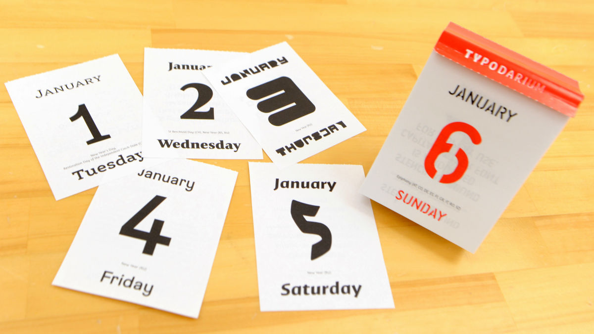 世界のフォント 日めくりカレンダーせんねん灸