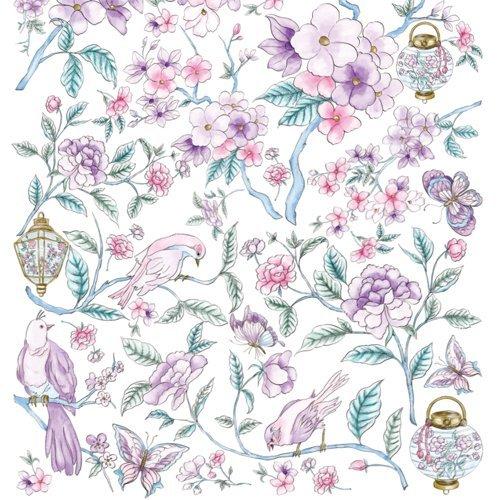 ポーセラーツ転写紙コースのオリジナル作品ルナピエナ-福岡市東区のポーセラーツ・カルトナージュ・シルクフラワー教室