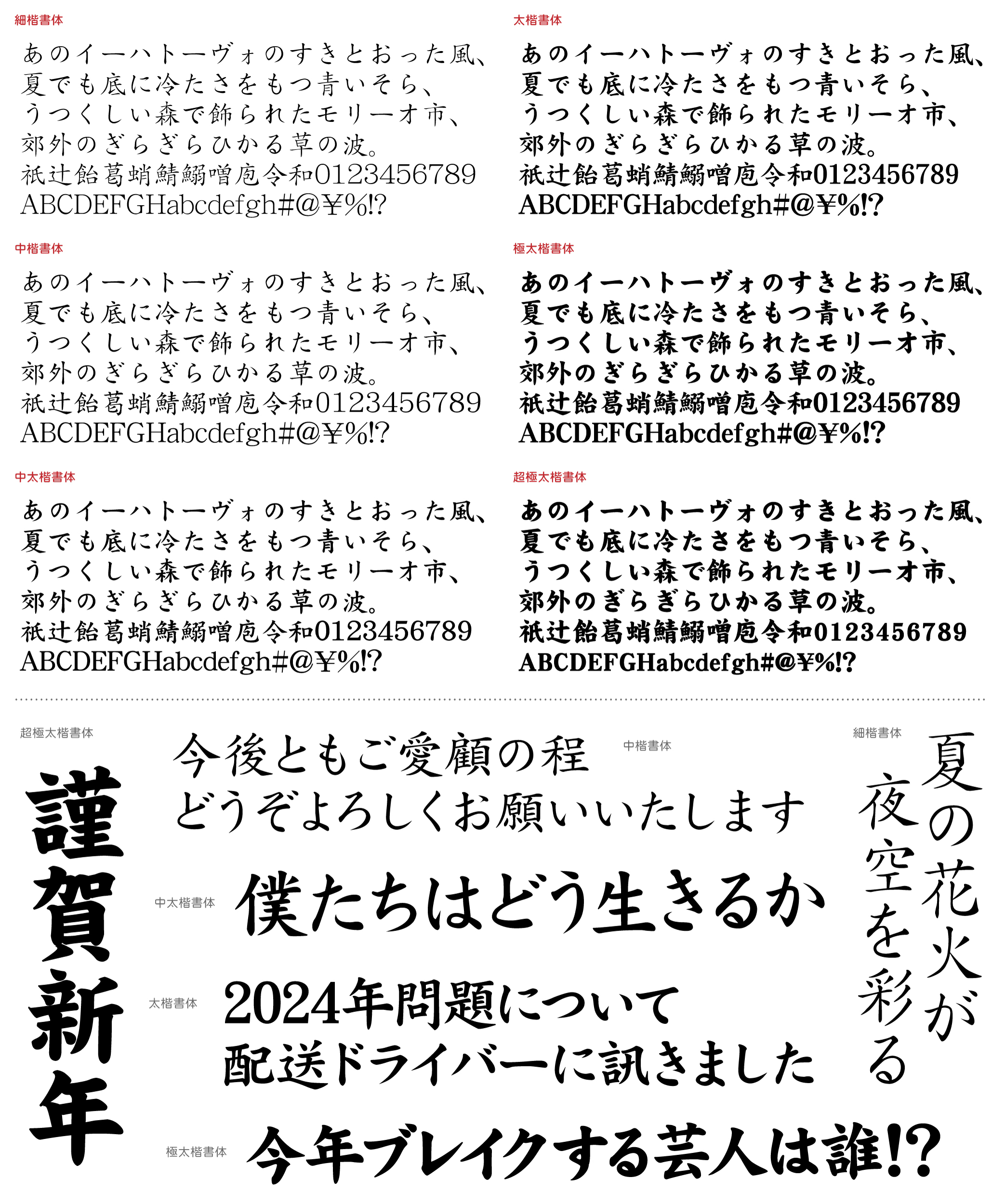 英椎楷書フリーフォントケンサク