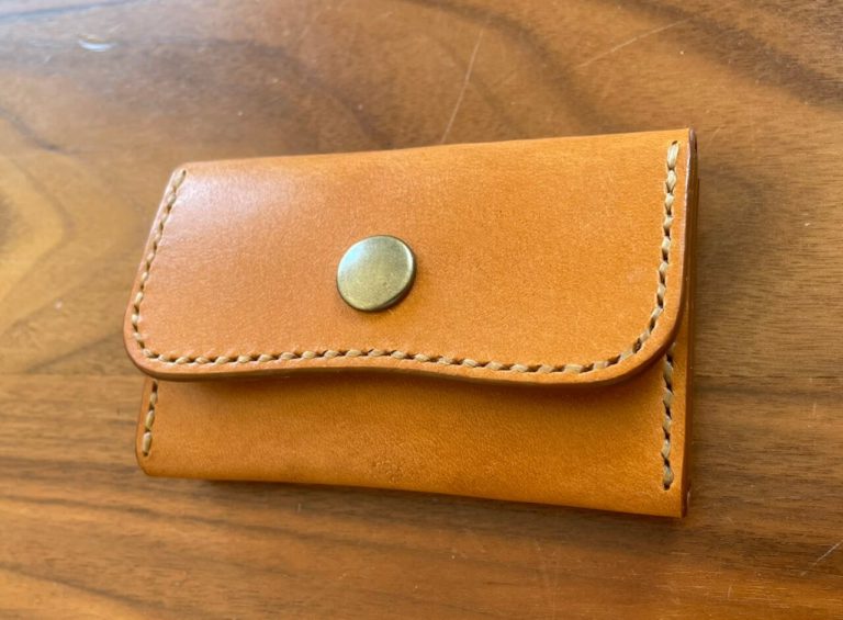 ヌメ革で作るミドルウォレット レザークラフト中級者向け 型紙PDF販売