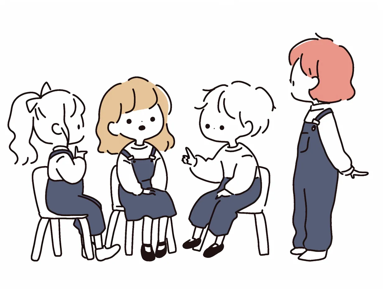 面白い漫画の医者は彼の耳に両手を握っています。ベクトルイラスト。聞いている医療従事者。のイラスト素材・ベクター Image 171789251