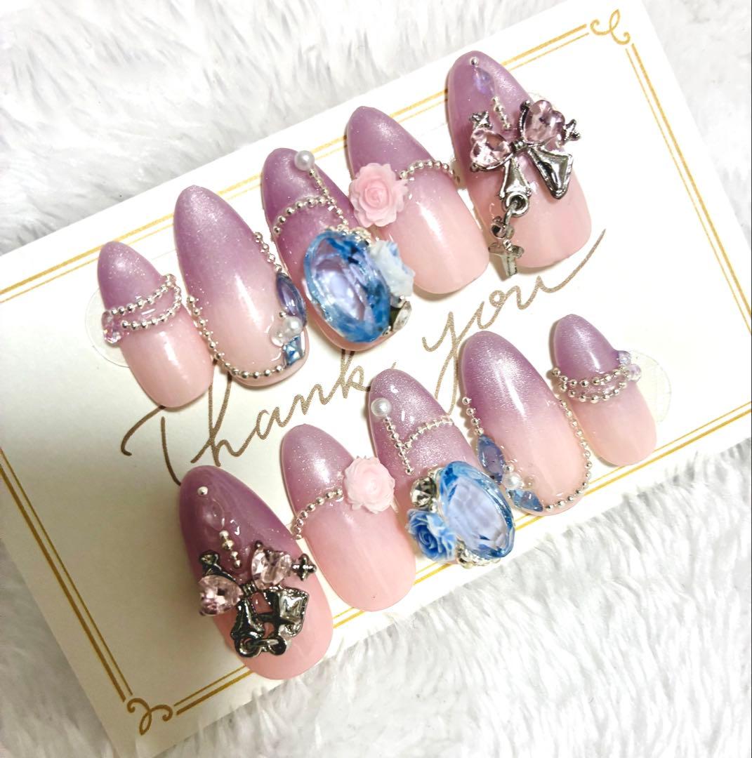 春 ブライダル ハンド グラデーション ラメ - ayumi3333のネイルデザイン No.7943153 ネイルブック