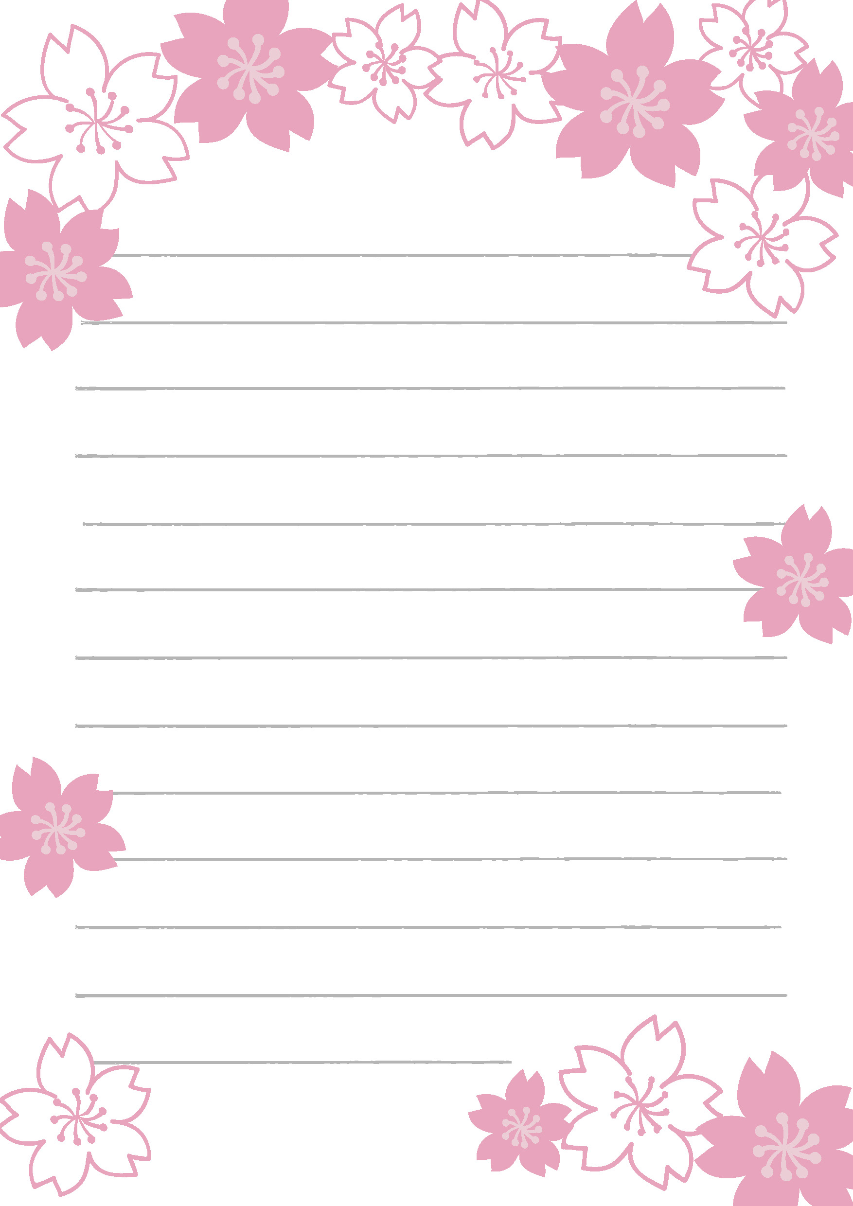 桜のイラストフレーム飾り枠・罫線・背景の無料素材 - フリーランスWebデザイナーのリアル