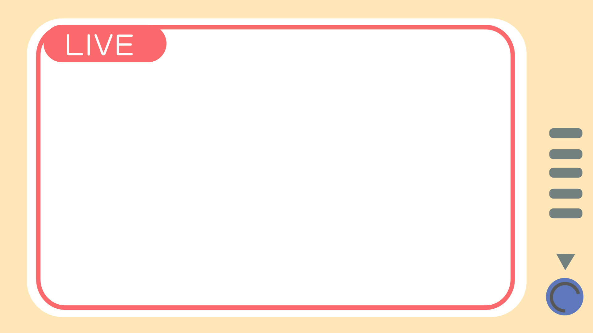 レトロなテレビのフレーム ブルー無料の配信背景・イラスト素材ひきだし