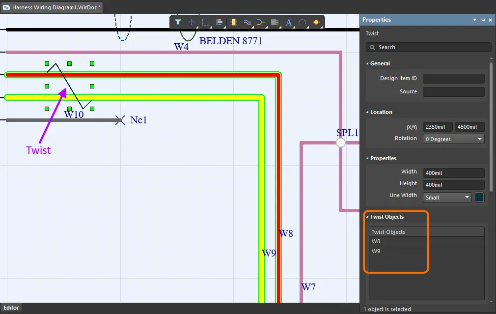ハーネス配線図の定義Altium Designer 25 技術文書