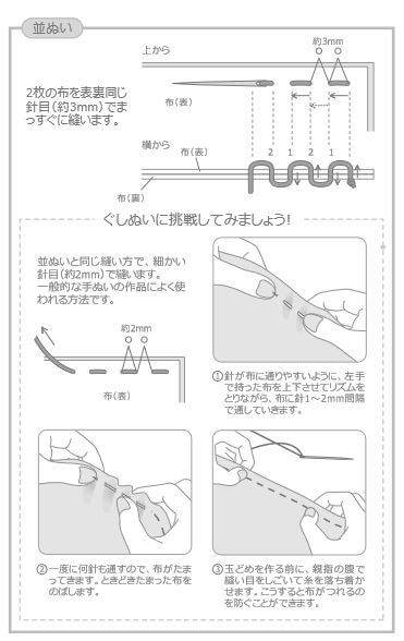 手ぬいの縫い方作り方と型紙 OHARICO