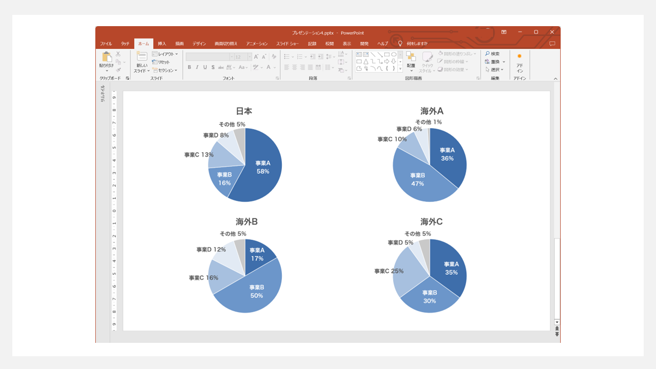 円グラフ」のテンプレートを無料ダウンロード - エムム