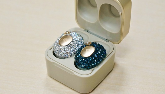 ワイヤレスイヤフォンケース ハンドメイド 手作り 藍染め 紺色 高級 イヤフォンケース ハンド