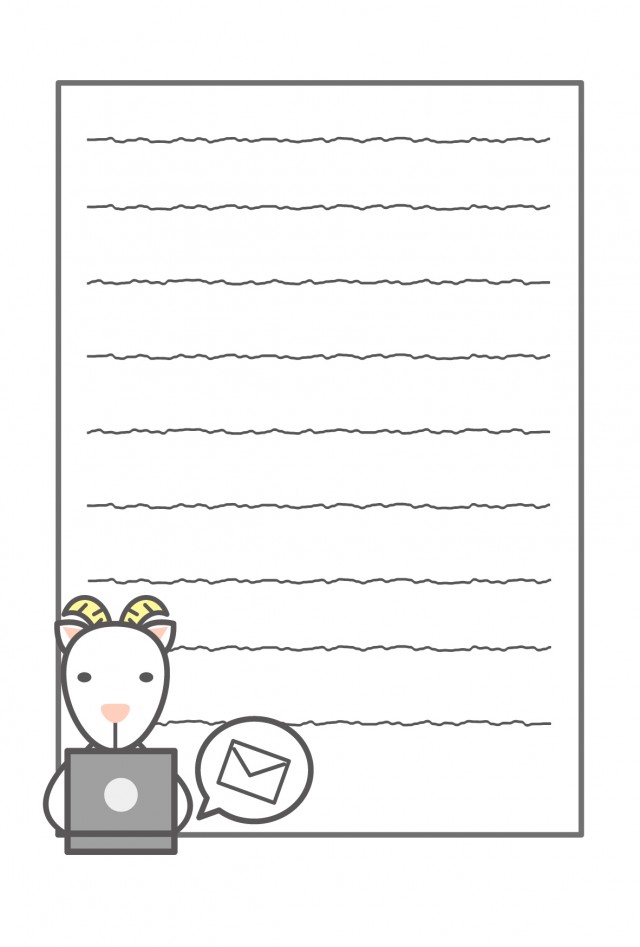 和風一筆箋テンプレート A4印刷用 ：人物セットのフリーダウンロード素材Ukiyoe Stock