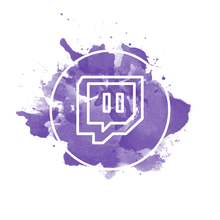 Twitchのロゴが入ったモダンなバナー無料ベクトル素材