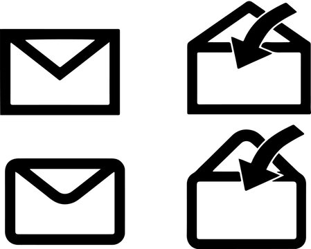 メールマークのアイコンデザイン イラスト商用フリー 無料 のイラスト素材なら「イラストマンション」