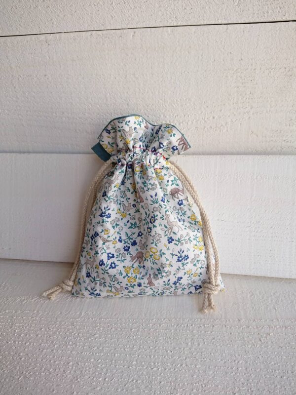 フリル巾着を持ち手付き巾着バッグにアレンジする時の作り方型紙 PDF千尋のハンドメイド布小物レシピ