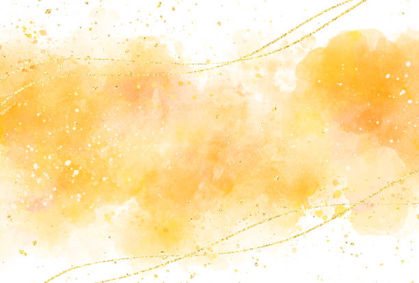 オレンジ色のドット背景：イラスト無料