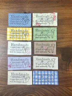 タグ ハンドメイド用 4枚セット コットンタグ シンプル スター & ムーン 織りタグ 織りネーム ネームタグ 手芸 ワッペン ハンドメイド 折りタグ英字