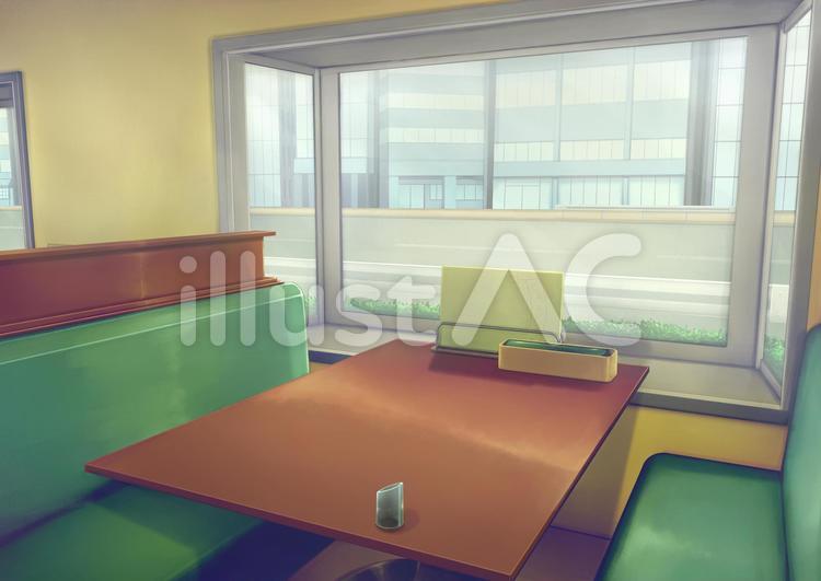 フリー素材 飲食店の店内 3枚背景イラストみんちりえ