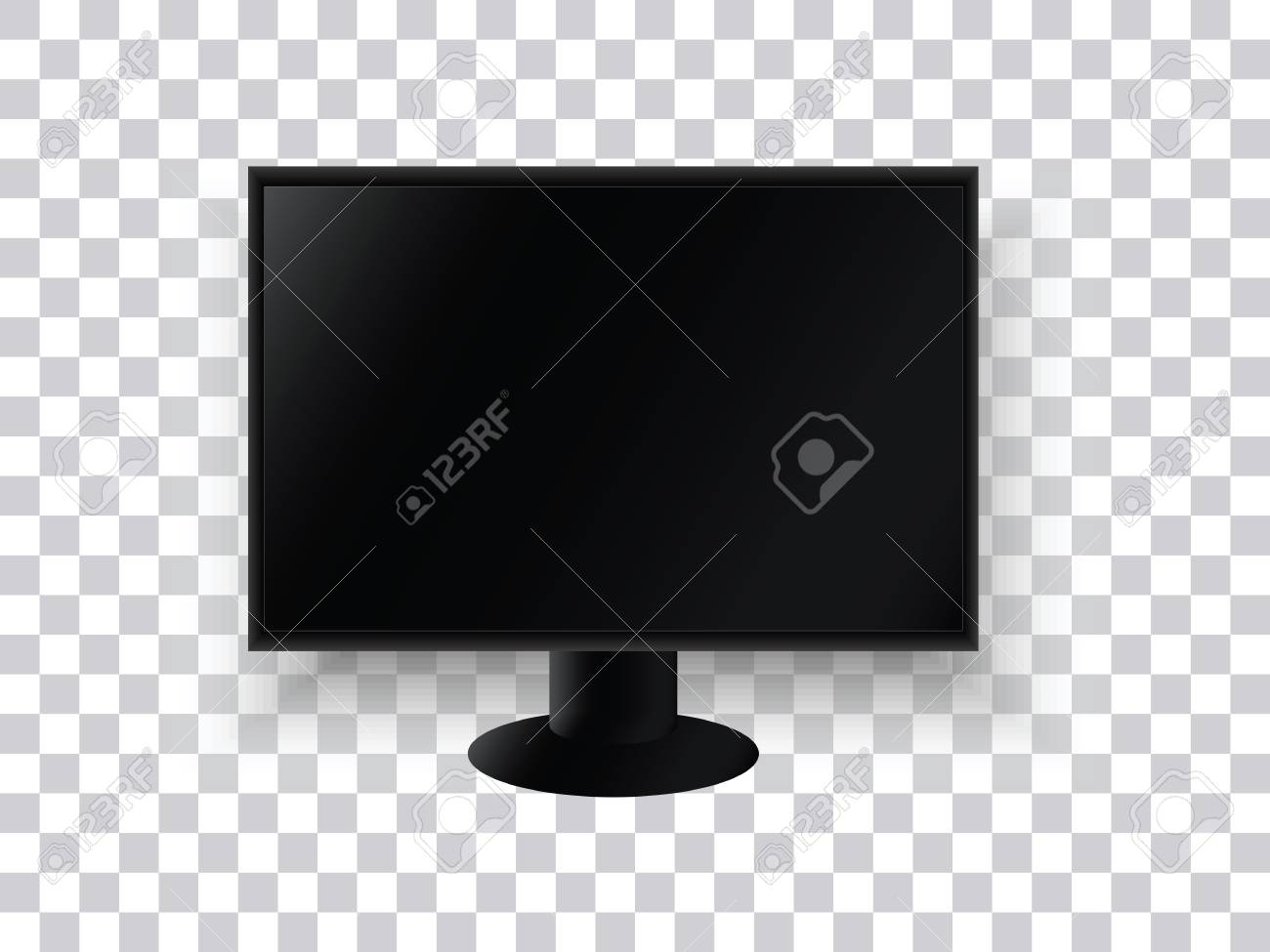 液晶パソコンモニターイラストのフリー素材イラストイメージ