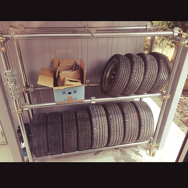 タイヤラックDiy-Life - イレクターで、できるワクワクを