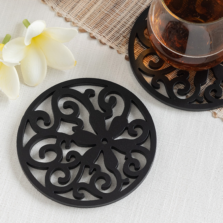 和柄コースター 丸麻の葉 くり抜きなし2枚セット 杢美-Mokuharu- おしゃれ コースター 木製 木 ひのき 檜 キッチン用品キッチングッズ 食器 mkh007-4和歌山県新宮市ふるさと納税サイト「ふるなび」