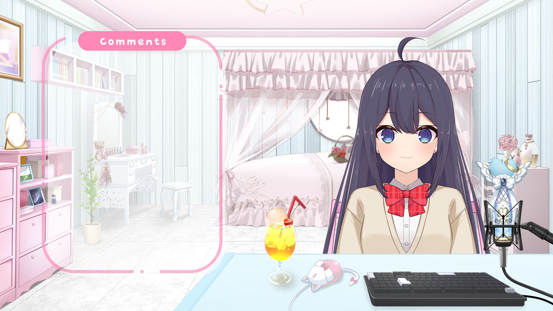 フリー素材 配信枠・配信画面用 木目調机 デスク Vtuber Live2D– うさねこメモリ