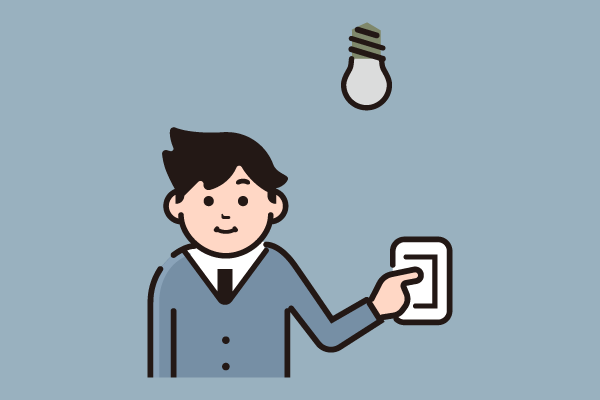 電気 – イラストストック「時短だ」