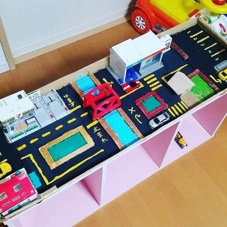 ハンドメイド A4ミニカー道路・駐車場シート3枚 Aセット トミカ カププラ - メルカリ