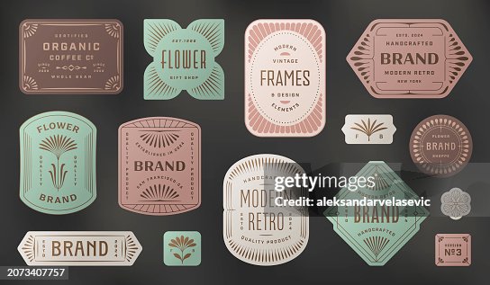 ラウンド手描きインク フレームのセットです。ベクター飾り枠デザイン。民族の円パターン。のイラスト素材・ベクター Image 44806684