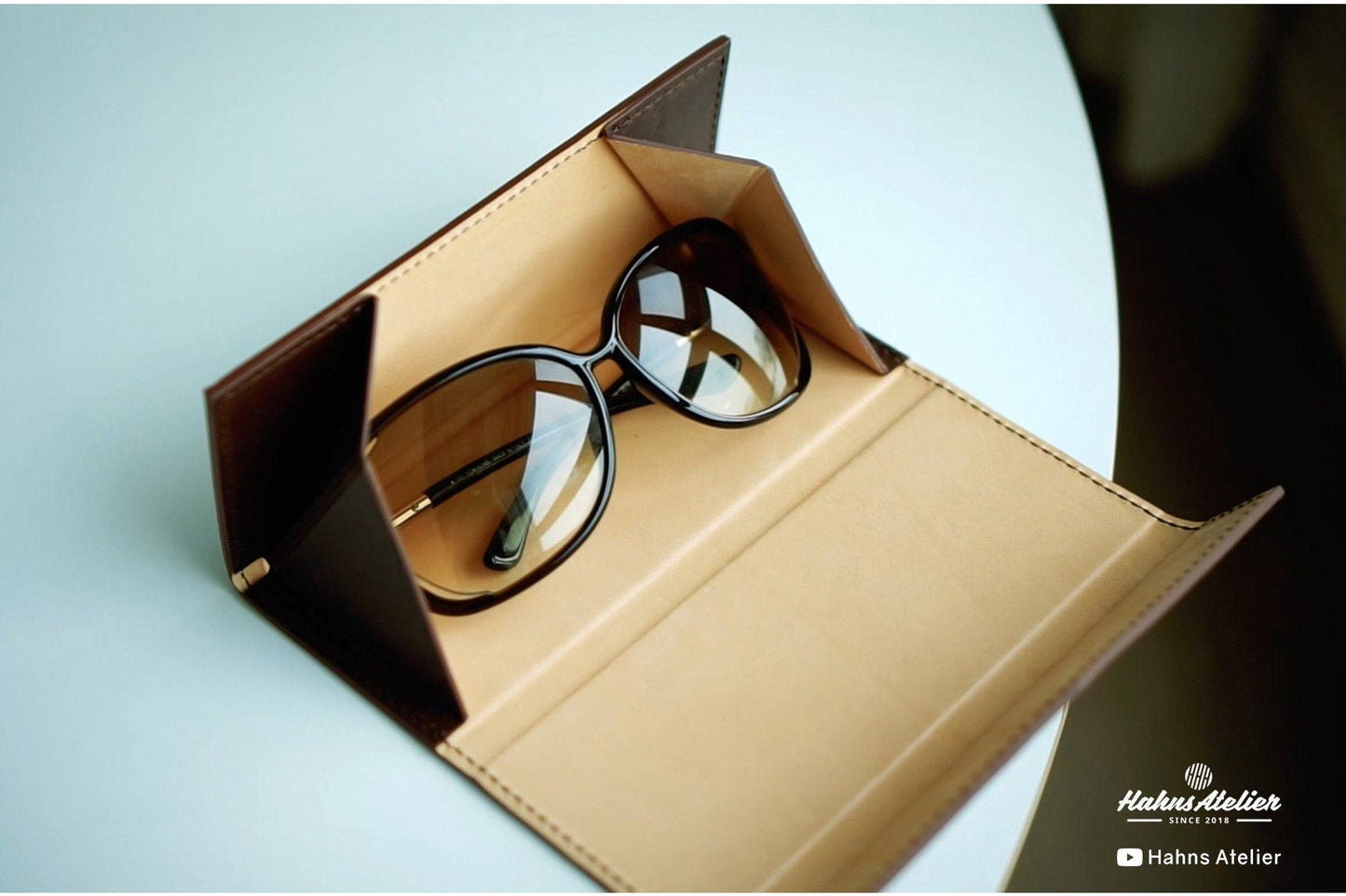 3 final 型紙無料 メガネケースの作り方を解説！ レザークラフト・leathercraft glasses case how to make