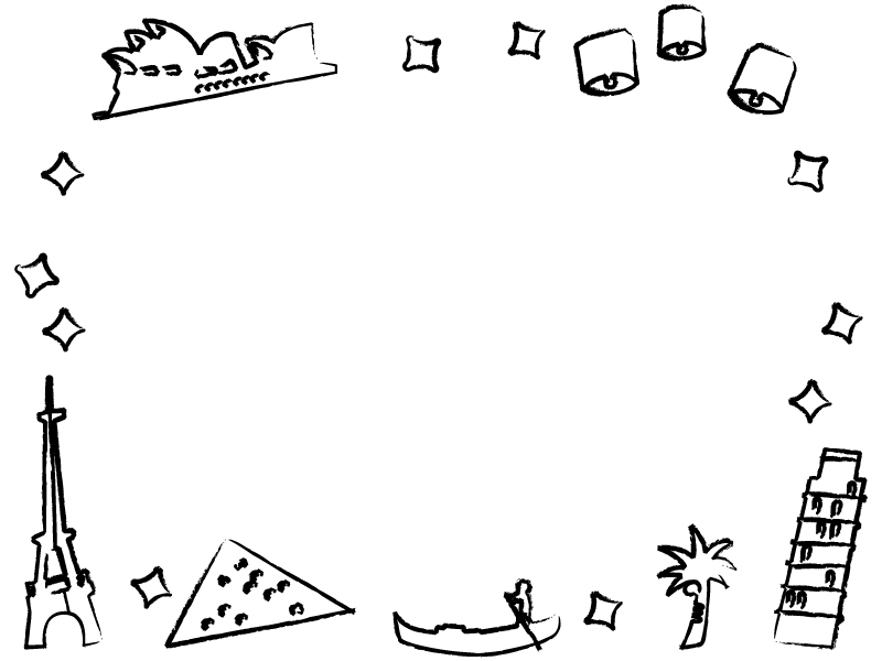 フレーム 無料 モノクロ